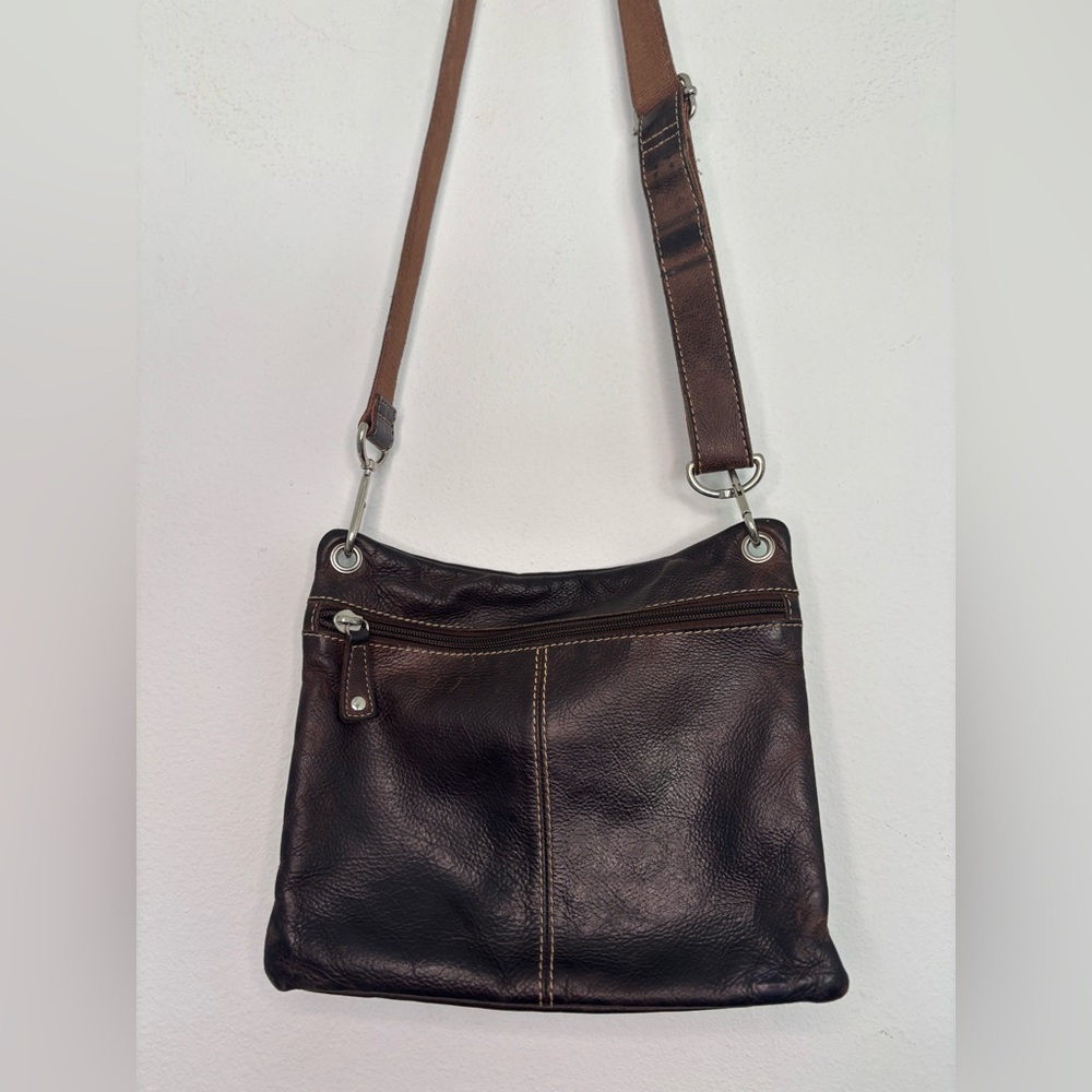 FOSSIL AUTHENTIC GENUINE LEATHER CROSSBODY SATCHEL MESSENGER BAG - Picture 9 of 10